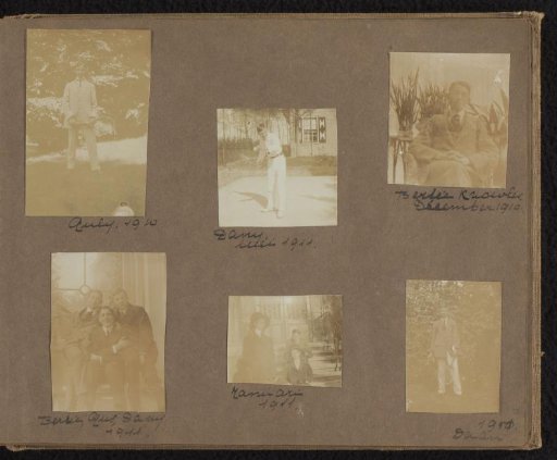 Six photos of Guly Boissevain, Bertie Knowles and other friends of Loentje Onnen