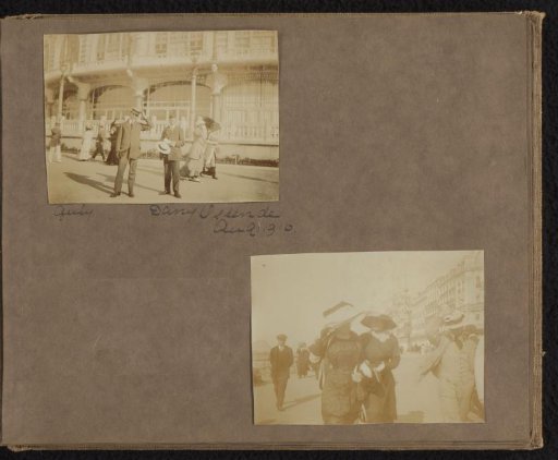Two Photographs of Guly Boissevain and Others Strolling in Ostend