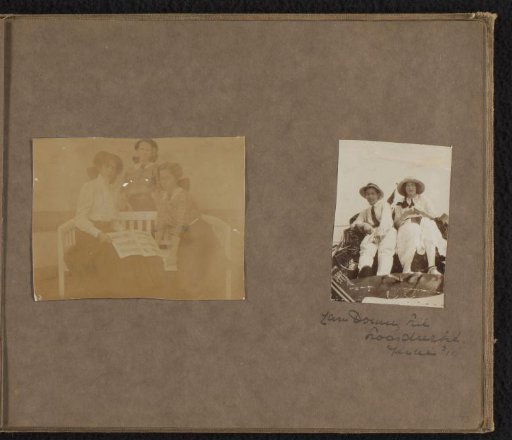 Two Group Portraits of Loentje and Milly Onnen with Friends