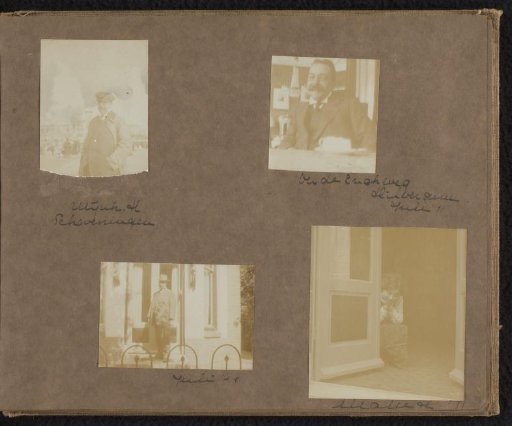 Four portraits of men and of Malie Huizenga