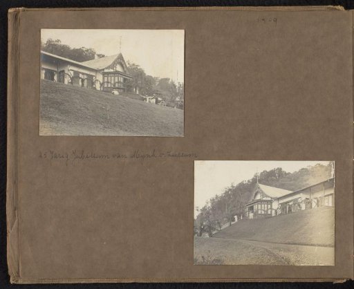 Two photographs of the house of P. van Leersum, director of the quinine enterprise in Bandoeng