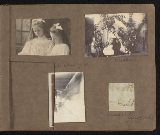 Four photographs of women and girls, including Lilly Mohr, in Batavia