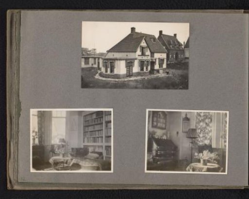 Three photographs of the holiday home of the Onnen-Van den Berg family in Noordwijk