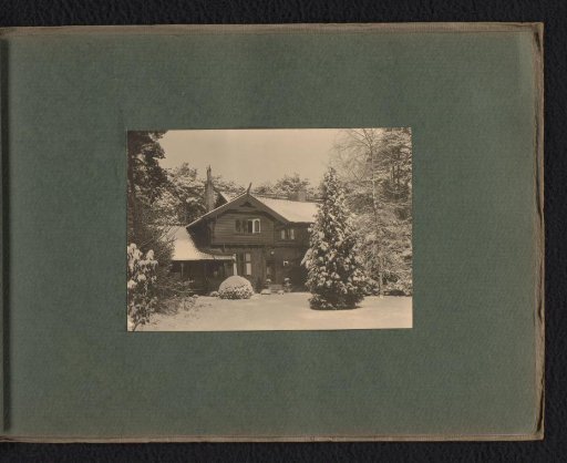 Exterior of a chalet in the snow