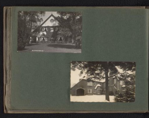 Two photographs of two country houses