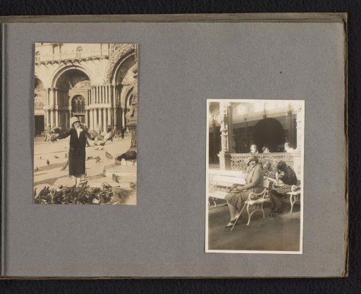 Two Photographs of a Woman on St. Mark's Square in Venice