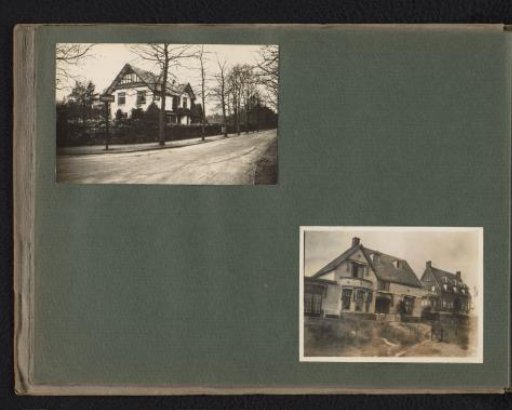 Two photographs of the residence on Kroonlaan in Hilversum and the holiday home in Noordwijk
