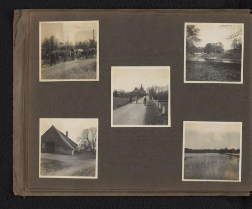 Five photos of the Onnen-Van den Berg family during a walk in Gelderland