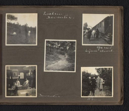 Five photos of the Onnen-Van den Berg family during a walk near Lochem and Deventer