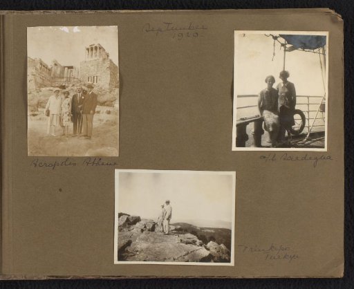 Three photographs of a trip to Greece and Turkey