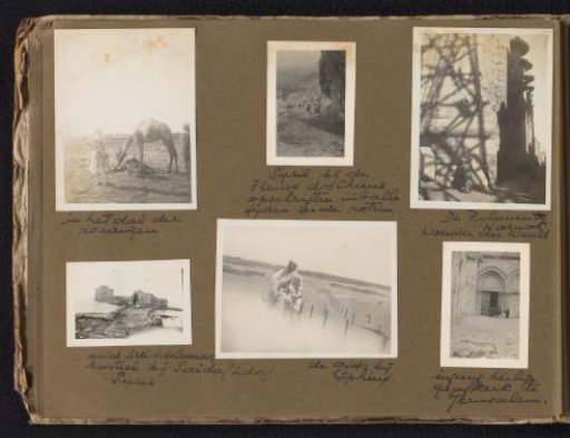 Six photographs of a trip to Egypt, Syria and Jerusalem