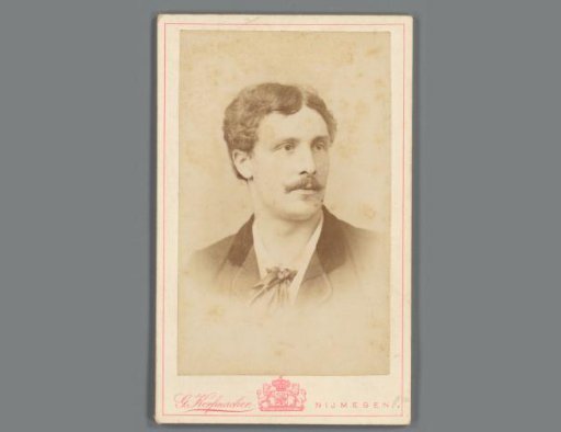 Portrait of an unknown man with a moustache from the family and circle of Eugene van Delden and Belle van Delden-Denninghof Stelling