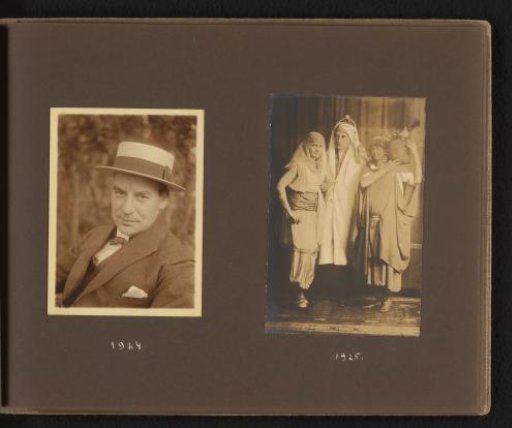 Portrait of Frederik (Frits) Stokhuyzen with a hat and portrait of a woman, Frederik Stokhuyzen and Johanna (Hans) de Jong in Orientalist costume