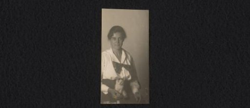 Portrait of Johanna (Hans) de Jong with a kitten