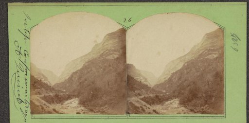 Mountain landscape with a meandering river; the Alps
