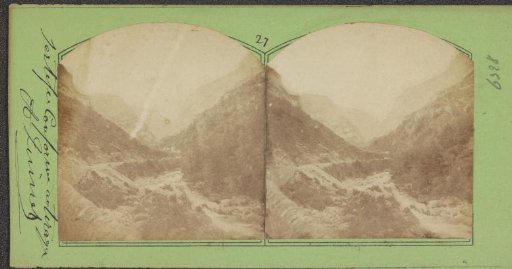 Mountain landscape with a meandering river; the Alps