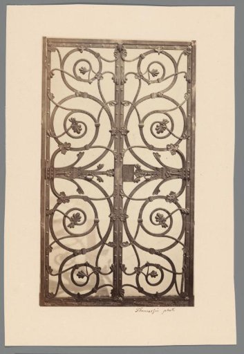 Grille (garden fence)/ironwork by Thomasini for the Duc de Luynes