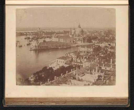 View of the Punta della Dogana and the Basilica di Santa Maria della Salute in Venice