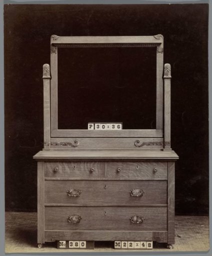 Chest of drawers with mirror