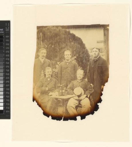 Group portrait of five men