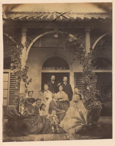 Group portrait at the house of Thomas Glover