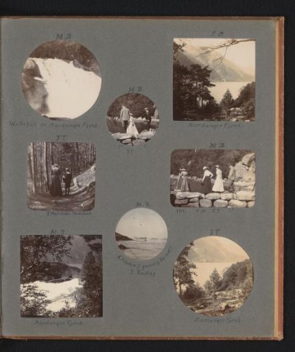 Eight photographs of the Hardangerfjord