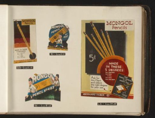 Advertisement for Eberhard Faber pencils