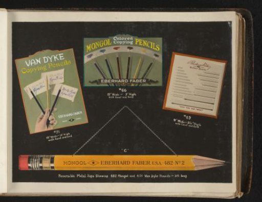 Advertising material for Eberhard Faber pencils