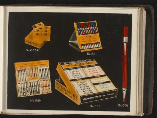 Stands with writing materials by Eberhard Faber