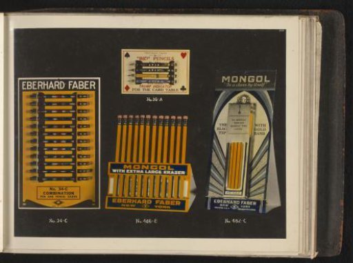 Stands with pencils by Eberhard Faber
