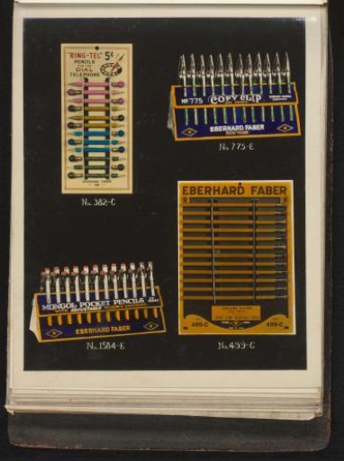 Stands with pencils by Eberhard Faber