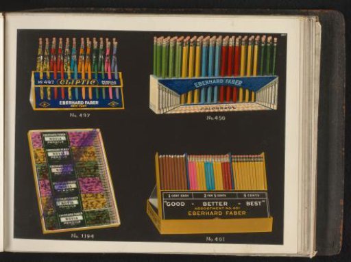 Stands with pencils by Eberhard Faber
