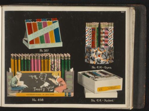 Stands with pencils by Eberhard Faber
