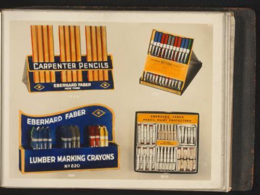Stands with pencils by Eberhard Faber