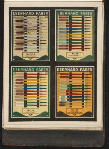 Stands with pens by Eberhard Faber
