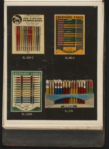 Stands with pens by Eberhard Faber