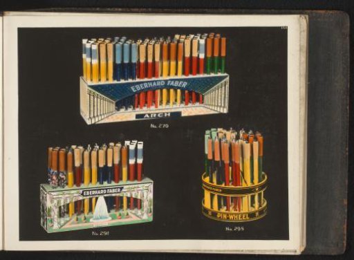 Stands with pens by Eberhard Faber