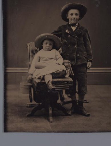 Portrait of two unknown children