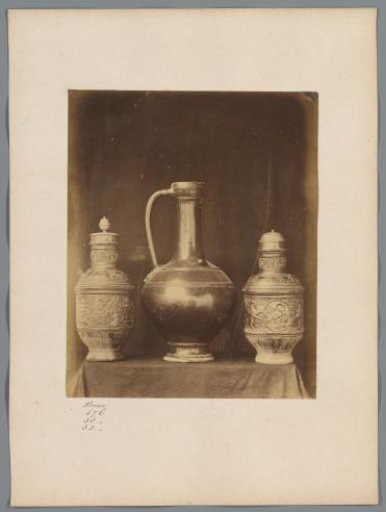 Three earthenware vases from the collection of W. de Weckherlin