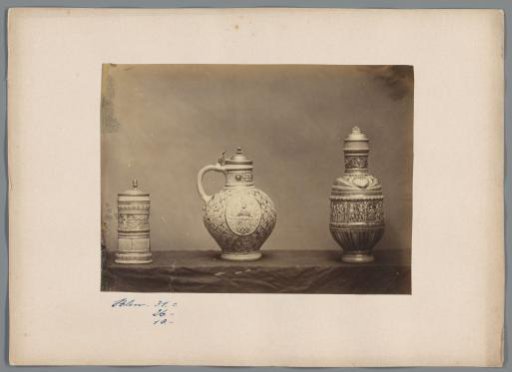 Three earthenware vases from the collection of W. de Weckherlin