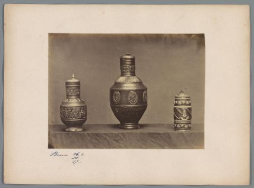 Three earthenware vases from the collection of W. de Weckherlin