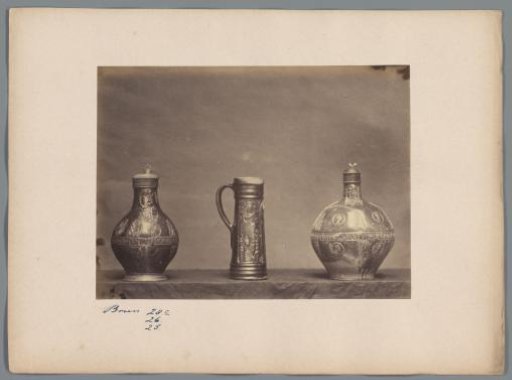 Three earthenware vases from the collection of W. de Weckherlin