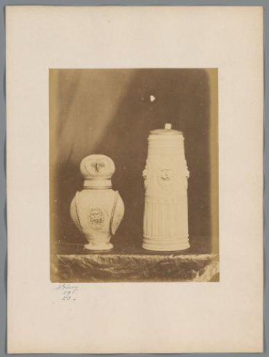 Two earthenware vases from the collection of W. de Weckherlin