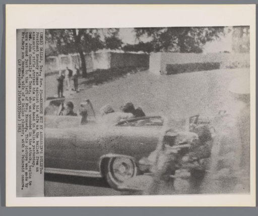 Photographic reproduction of a Polaroid photograph of the assassination of John F. Kennedy in Dallas