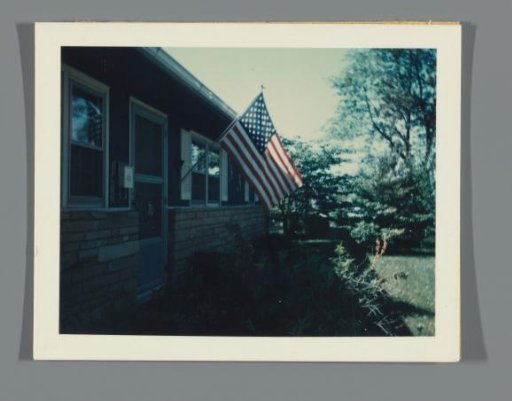 House with an American Flag
