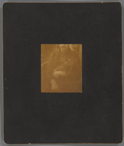 Betsy van Vloten with a Cat on Her Lap