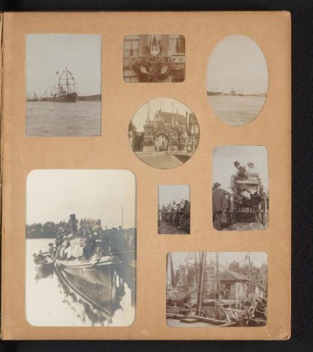Views of Cities, Boats and Harbours and a Company in Carriages and in a Boat