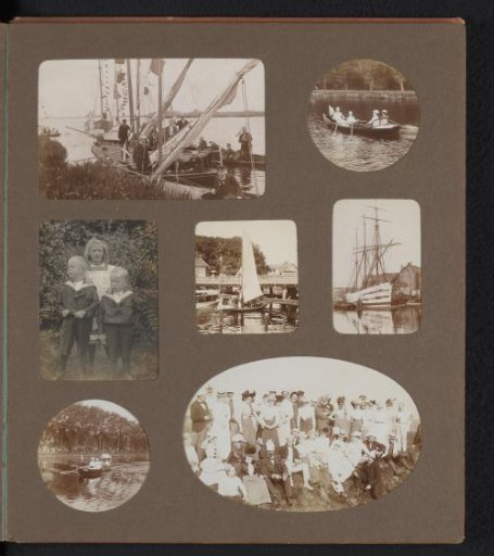 Portraits of Various Persons and Views of Boats