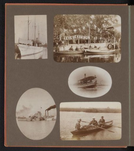Views of Boats, Possibly at the H. & J. Suyver Factory of Steam Boilers and Machinery, with Celebrations for Queen Wilhelmina, Amsterdam