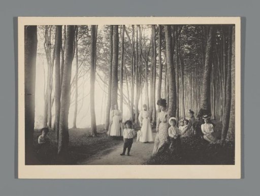 Group portrait in a wood